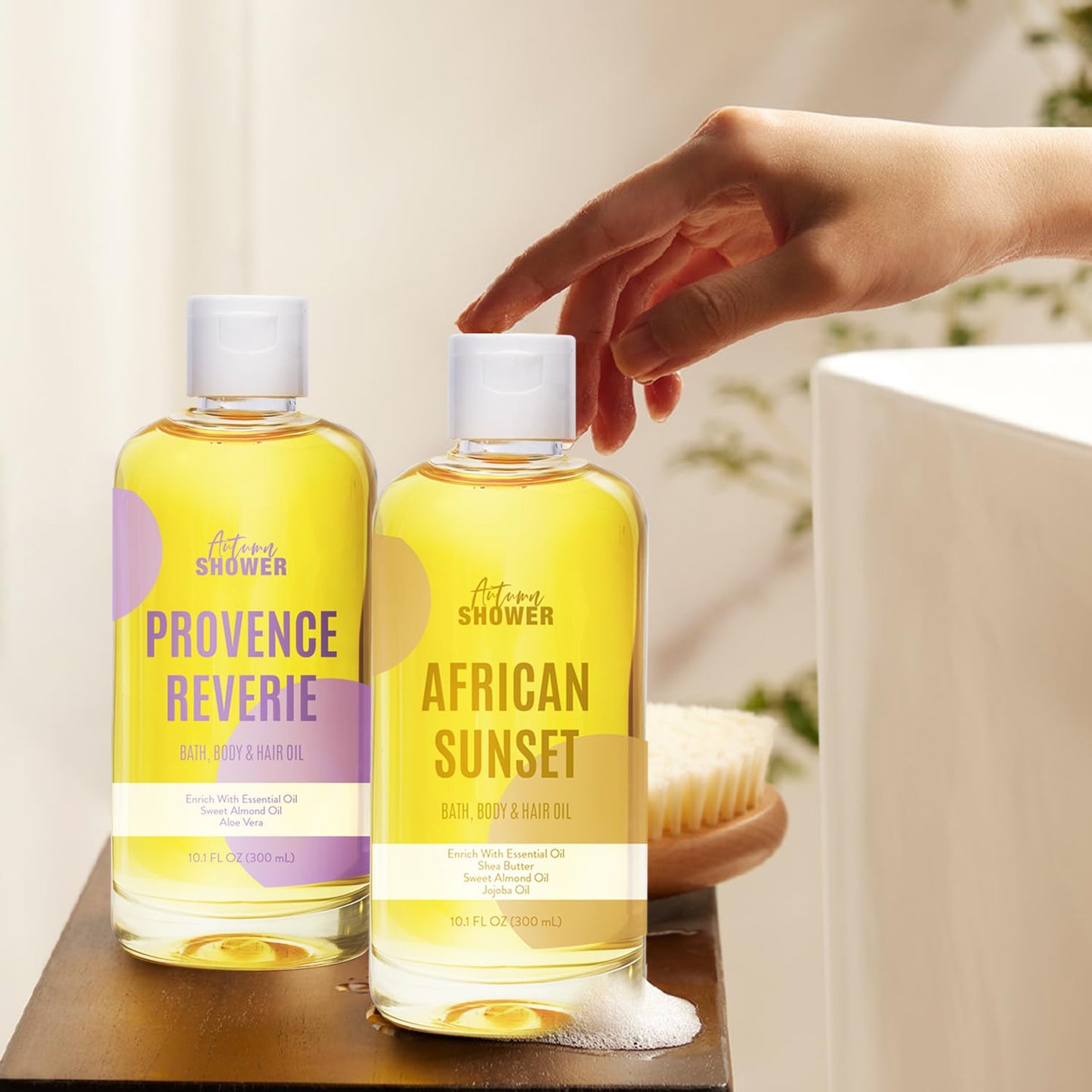 Bath Oil Body Oil Oil with Sweet Almond, Jojoba Oil, Sweet Almond & Lavender & Coconut Bath Oils Mother's Day Gift for Women, Multiuse Oil for Hair & Dry Skin 30 fl oz (Pack of 3)