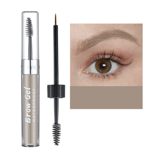 MAEPEOR Waterproof Eyebrow Gel 8 Colors Full-pigmented Long Lasting Liquid Brow Gel for Fuller & Defined Looking (#02 Cool Blonde)