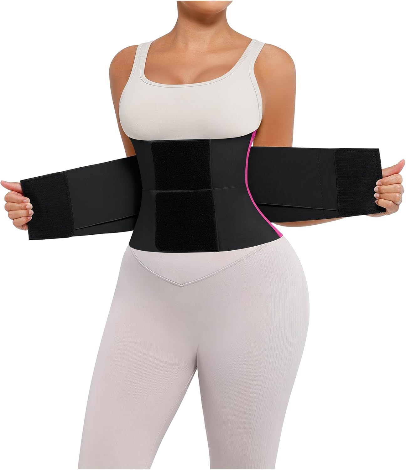 FeelinGirl Waist Trainer Long Torso Waist Cincher Trimmer Ab Belt Tummy Control Body Shaper Triple Wrap Women and Men
