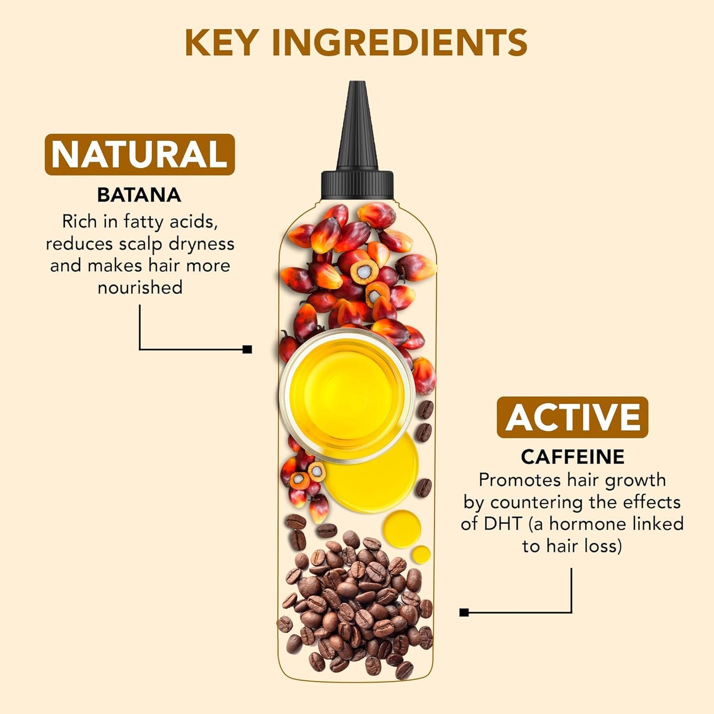 Botanic Hearth Caffeine & Batana Oil For Hair Growth (6.7 fl oz)|Nourishing And Strengthening Hair Treatment For Thicker, Healthier|Looking Hair | Paraben Free | Suitable For All Hair Types