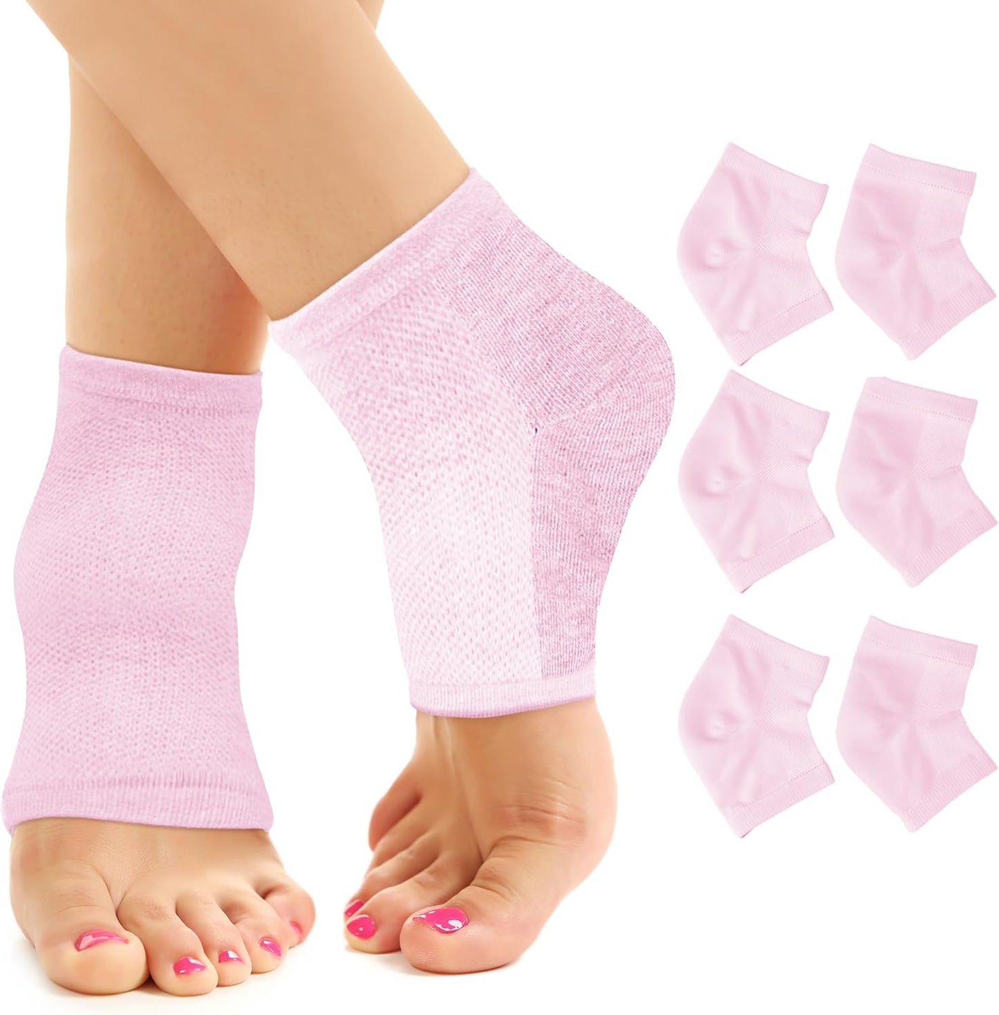 Moisturizing Socks for Women & Men | Aloe Vera Cracked Heel Treatment | Foot Callus Remover | Aloe Socks for Cracked Heels & Dry Cracked Feet (3 Pairs, X-Large)