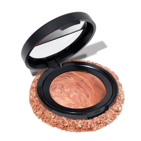 LAURA GELLER NEW YORK Baked Blush-n-Brighten Marbleized Blush for Cheeks - Beachy Horizon - Natural Finish