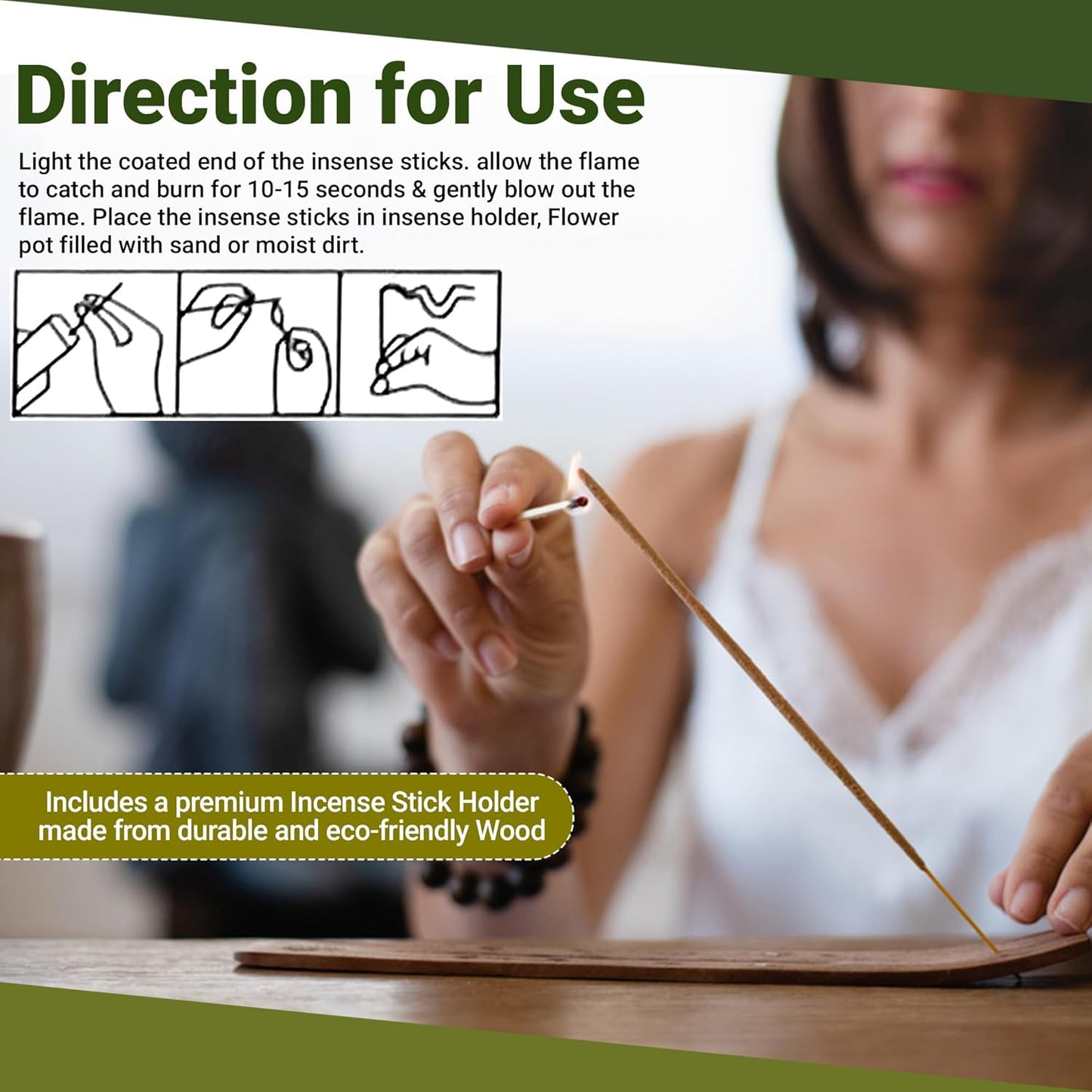 Aromatic Incense Sticks Gift Set – 120 Natural & Non-Toxic Incense Sticks | 6 Soothing Scents | Home, Meditation, Relaxation & Yoga | Free Incense Holder | Inciensos - Gifts for Women