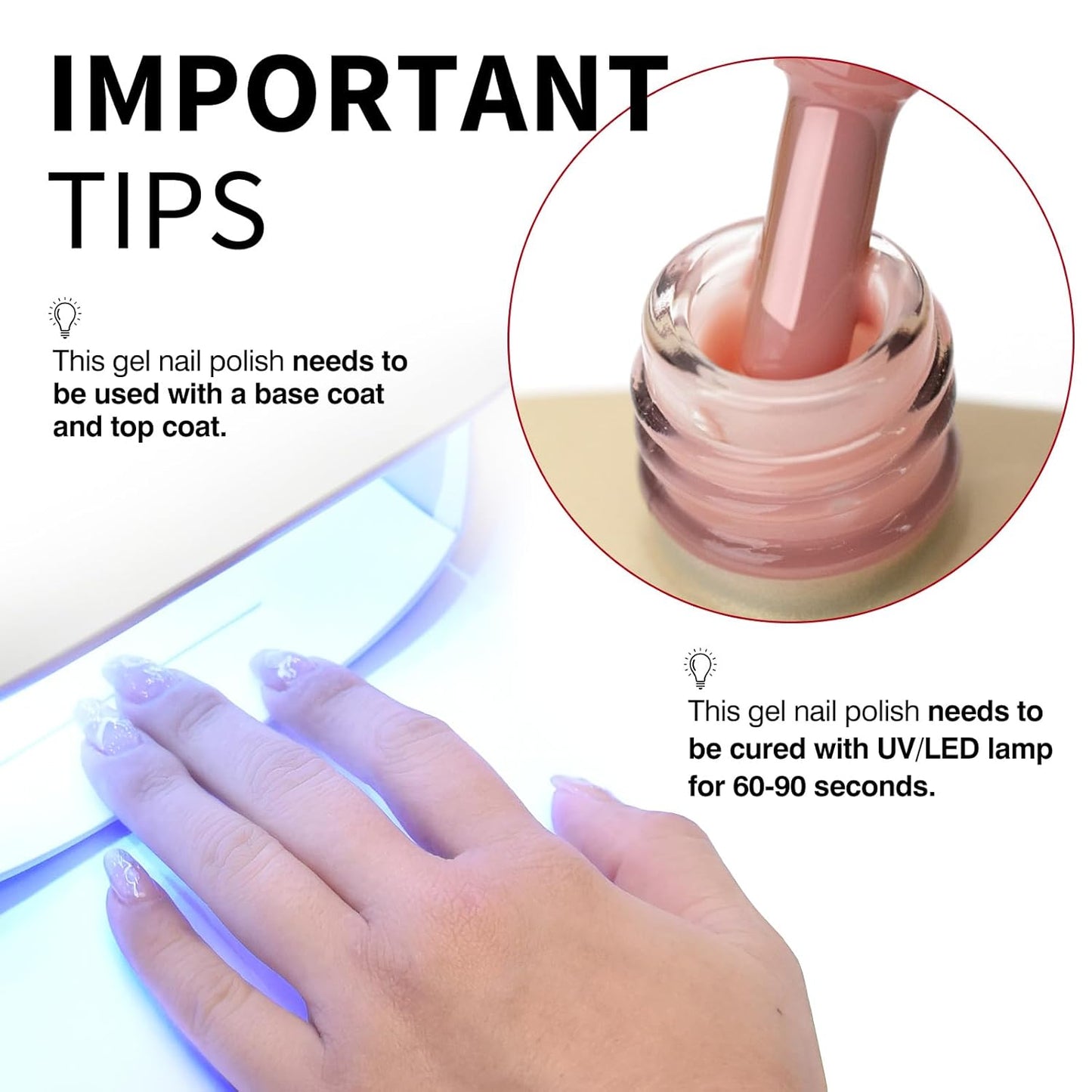 CANNI Pink Jelly Gel Polish – 9ML Translucent Sheer Nude Soak-Off UV/LED Gel Nail Polish for DIY Manicure or Salon Use