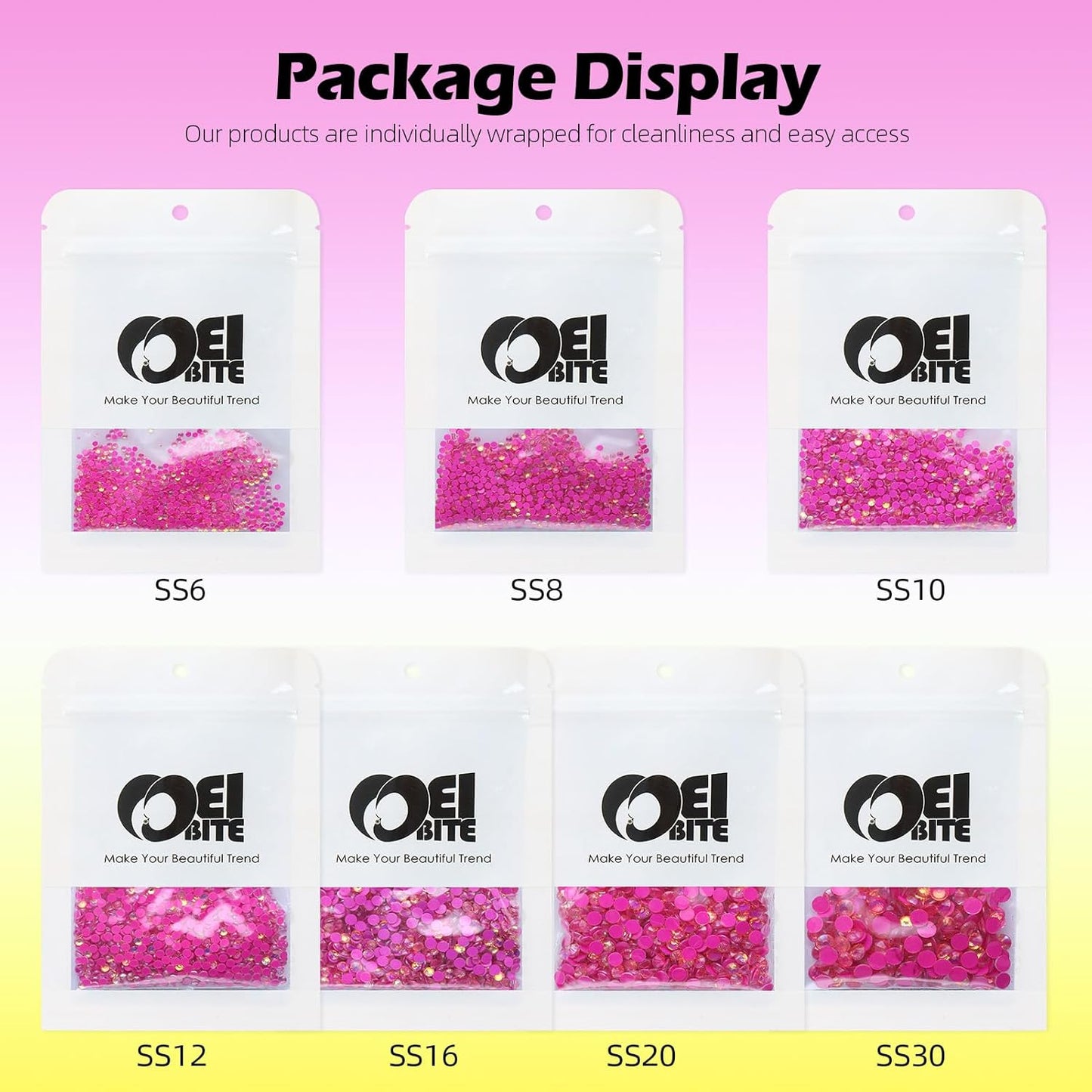 F Rose Flatback Rhinestones, Glass Rhinestones for Nail Art and Craft, Glue Fix, Loose Crystal Gemstones(F Rose, SS16, 1440pcs, 3.8-4.0mm)