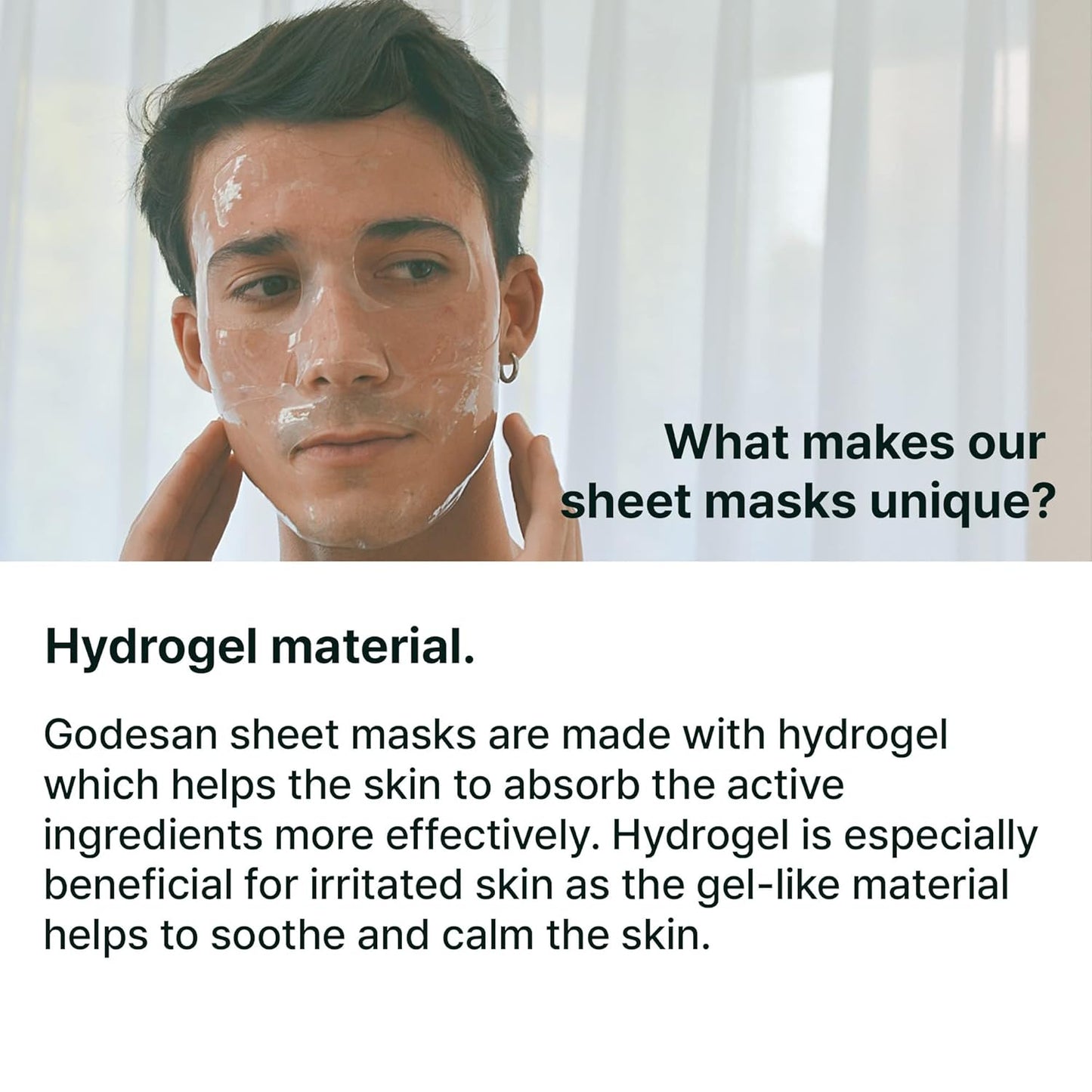 Hydrogel Face Mask Pack 10pcs - Rich Collagen, Deep Moisture, Tea Tree, All skin type, Hyaluronic