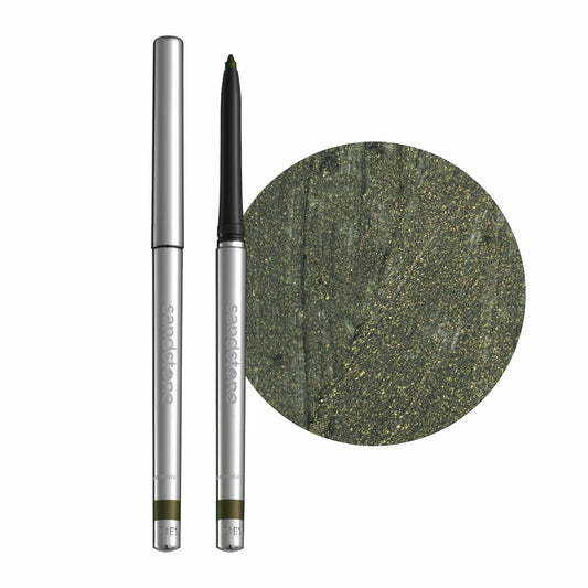Hypoallergenic Waterproof Eyeliner - Fragrance Free Metallic Eye liner - Vegan and Cruelty Free Eye Pencil - Eyeliner Pencil for Sensitive Eyes (Green Envy)