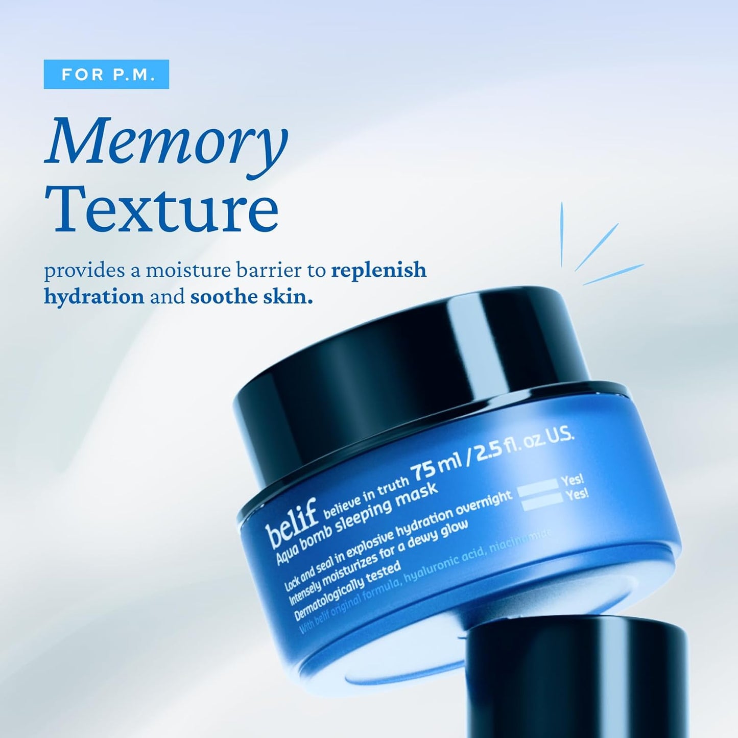 belif Vitamin E Jelly Overnight Mask – Hydrating & Plumping Face Moisturizer with Red Algae & Jojoba Oil, Deep Repair for Glass Skin, Korean Sleeping Mask for Intense Hydration & Radiance, 2.53 fl oz