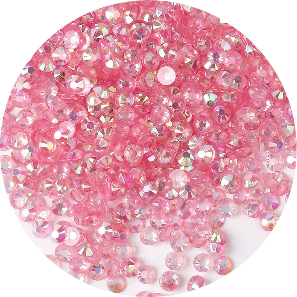 720 Pcs SS30 6mm AB Flatback Rhinestones for Nails Art Crafts Transparent Glitter Round Gems Crystals DIY Clothes Shoes(Clear Light Pink AB)