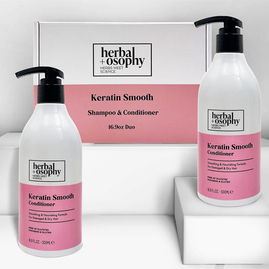 Keratin Strength Shampoo & Conditioner Set, Gluten-free, Sulfate-free, Paraben-free