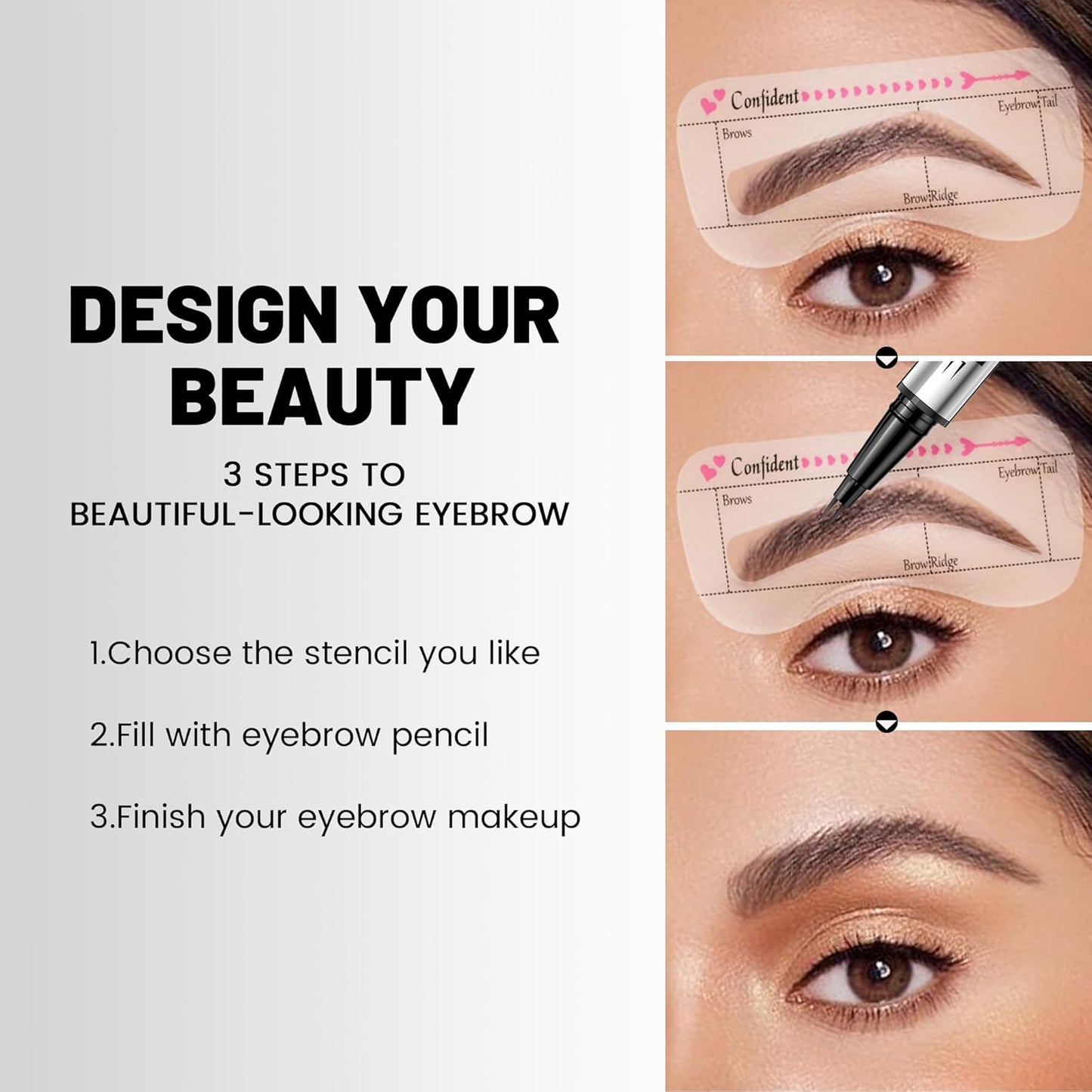 2 Pack 2 Fine Tip Eyebrow Pen, Waterproof Filling Faux Brow Makeup Pencils for Women with Precise Curved Brush-Tip to Fast Create Natural Hair-Like Brows, Last All-Day (Chocolate)