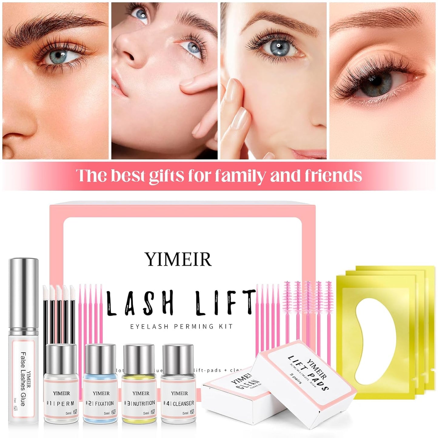 Lash Lift Kit Eyelash Perm Kit,Premium Home Lash Lifting Kit with Whole Tools,Lash Lifts,Lash Curling,Suitable for Salon(Upgraded Version)