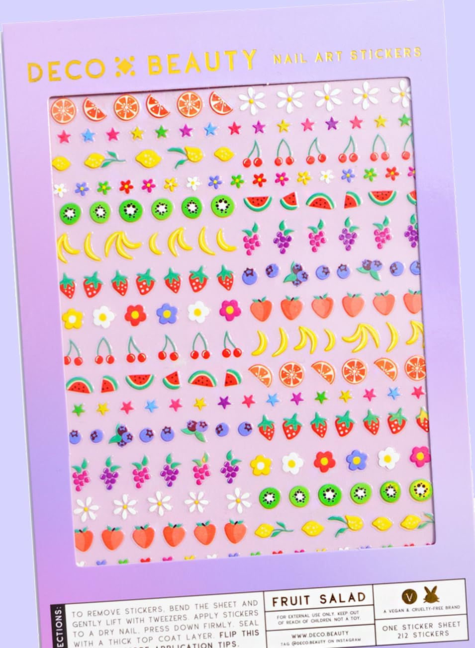 Fruit Salad Nail Stickers - Trendy, Long-Lasting Nail Art Decals – Easy DIY Application for Salon-Quality Manicures