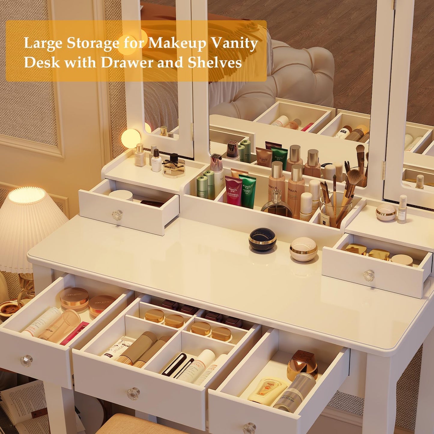 Makeup Vanity with Lights Vanity Desk with Mirror and Lights Makeup Vanity with Drawers Vanity Table with Light Vanity with Lighted Mirror and Chair