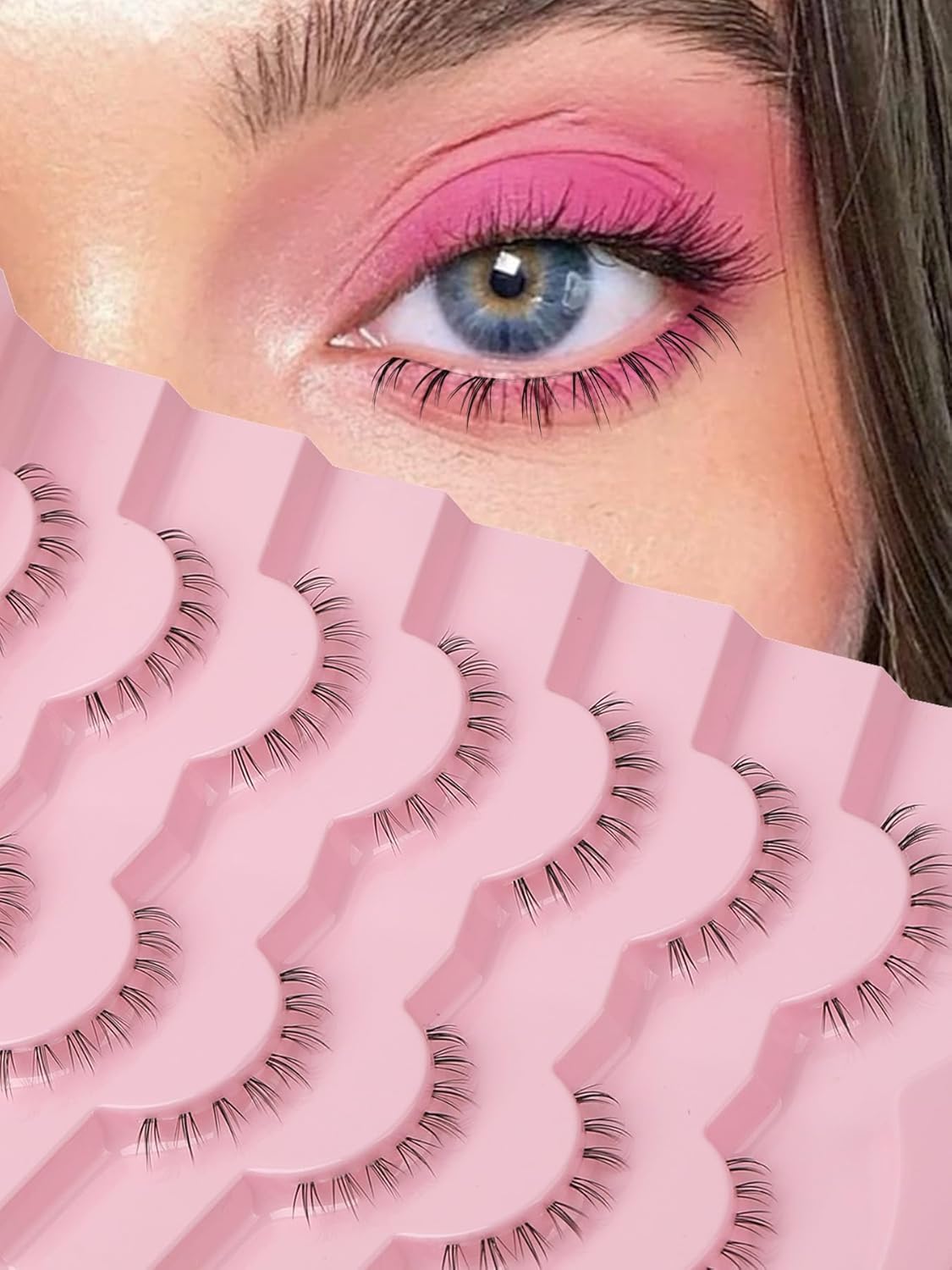 Lashes Natural Bottom Lashes 8mm Lower False Eyelashes Natural Look Strip Lashes Extention Wispy Bottom Eyelashes Fake Lashes Pack 7 Pairs