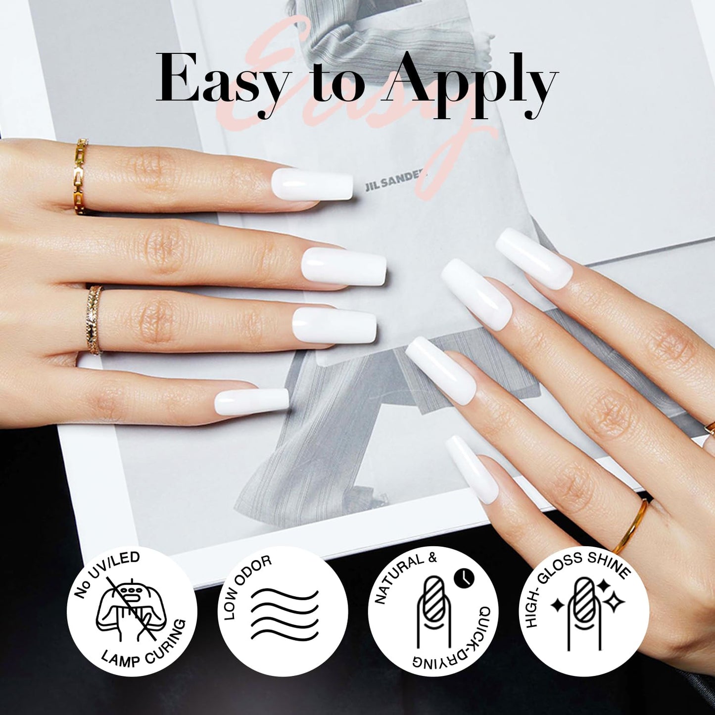 AZUREBEAUTY Warm White Nail Polish – Quick Dry, Long-Lasting, Natural Glossy Finish for DIY Manicure & Nail Art, Salon Quality, 10ml for Women