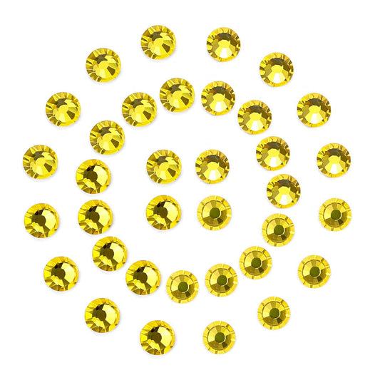 3000Pcs Lemon Yellow Crystal Rhinestones,Glass Flatback Rhinestones Mini Gemstones for Nail Face Makeup Art Crafts Clothes Decoration -(SS6,2.0mm,Lemon Yellow)