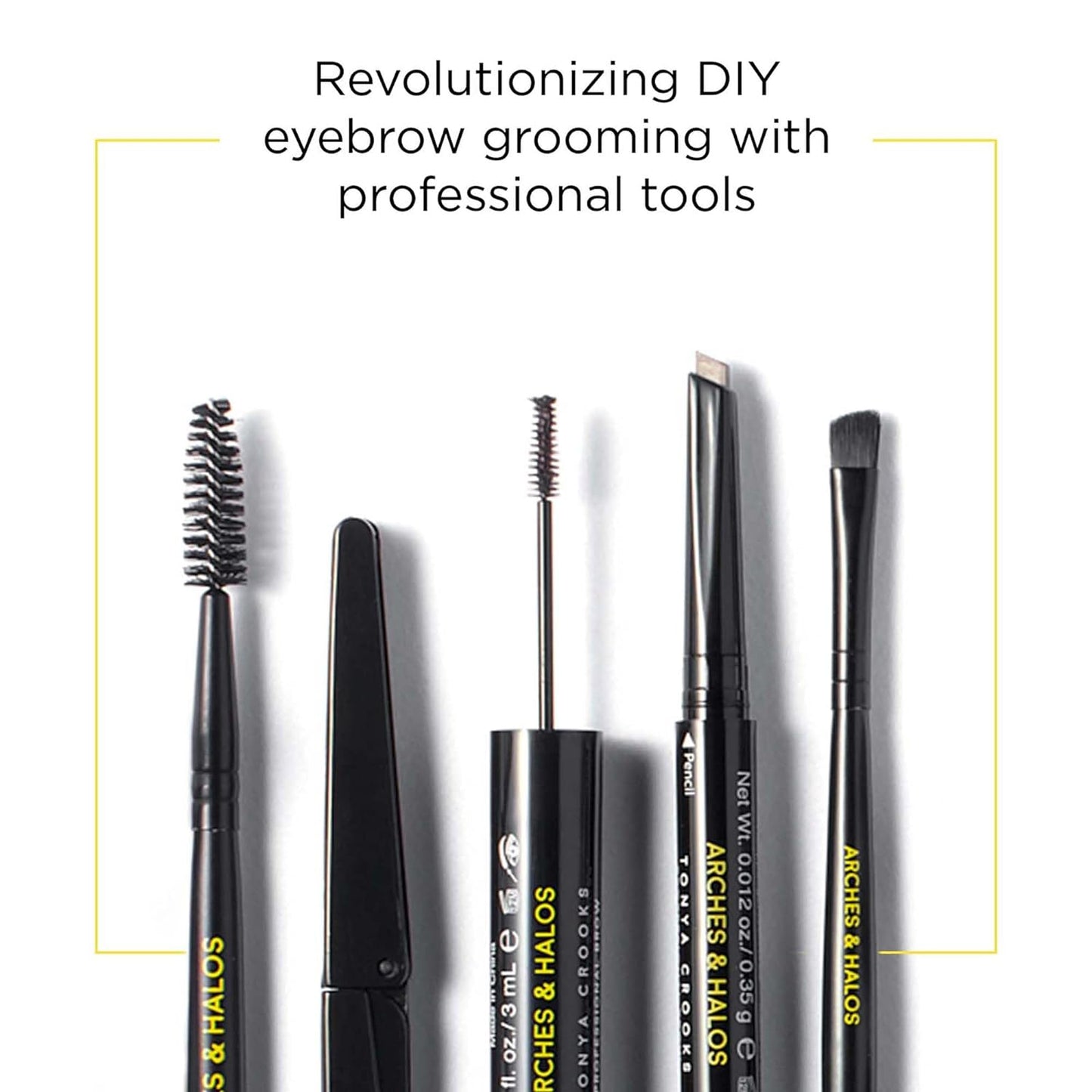 Arches and Halos Angled Bristle Tip Waterproof Brow Pen - Water Based and Smudge Proof Eyebrow Pencil - Extended Wear - Sunny Blonde - 0.051 oz