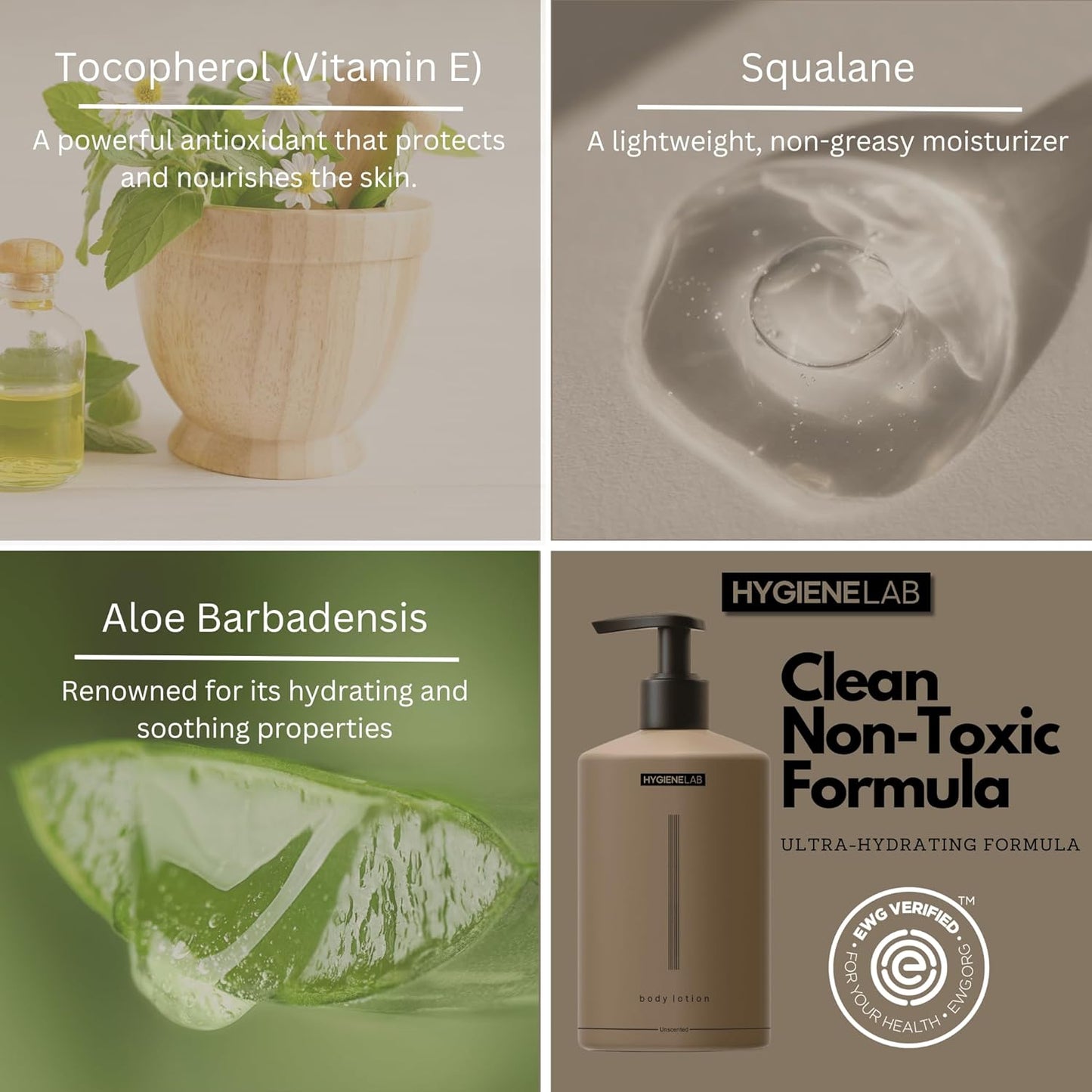 Body Lotion for Men – EWG Verified, Ultra Hydrating, Non-Toxic, Fast-Absorbing, Fragrance-Free, Unscented, Paraben-Free, Sulfate-Free, Daily body lotion for Dry Skin & Sensitive Skin, 12oz