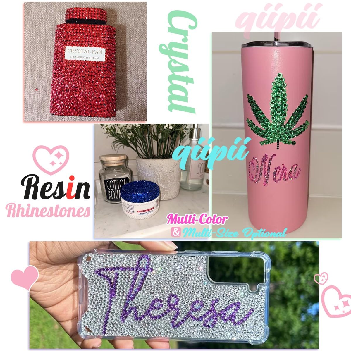 Amber Brown Crystal Resin Rhinestones for Crafting Yellow Brown Coffee Flatback Stones 3mm 4mm 5mm Non-Hotfix Diamonds Crystals Gems Charms for Nails Face Eyes Makeup Body Tumblers Crafts Shoes