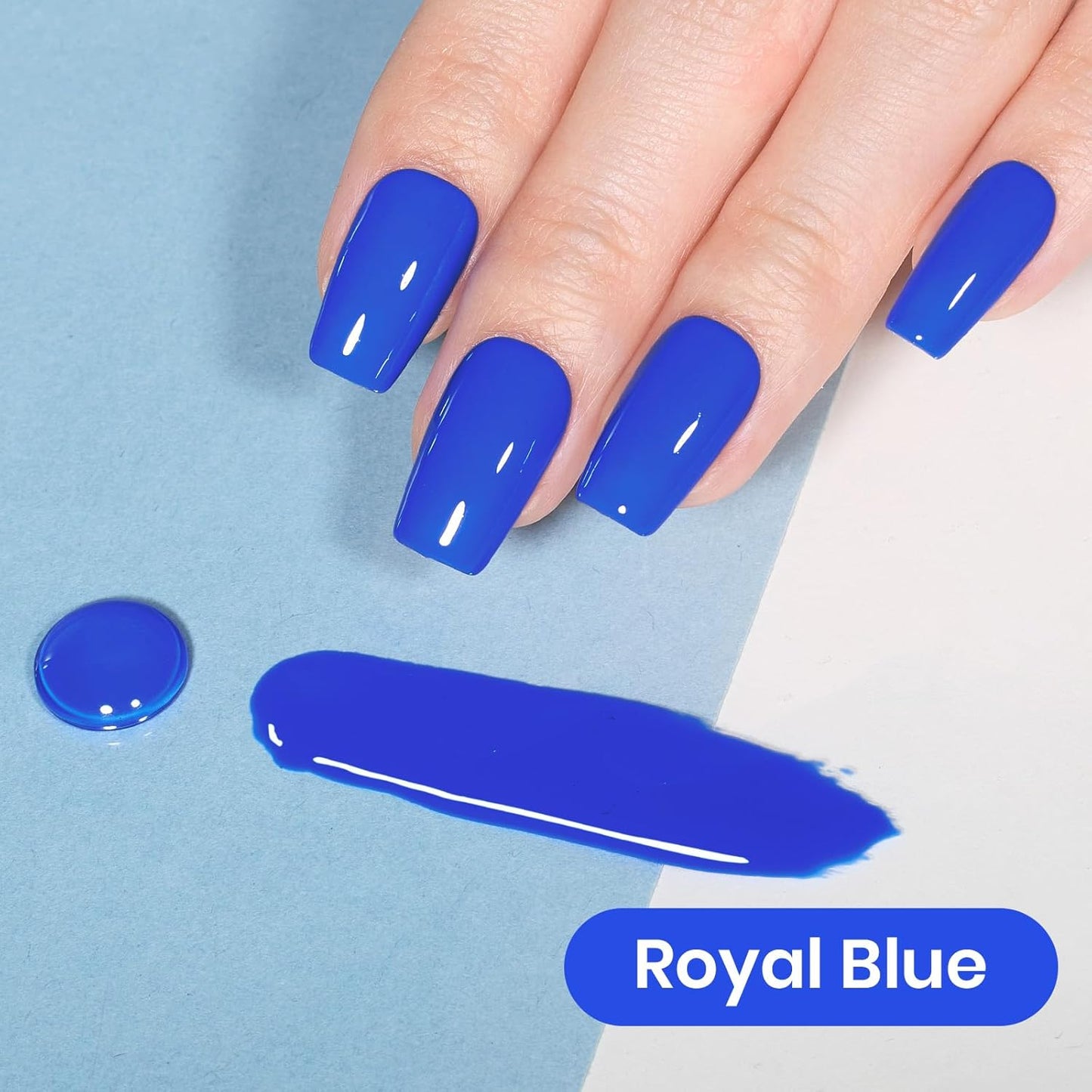 beetles Blue Gel Polish - 15ML One Color One Bottle Royal Blue Gel Polish Soak off Uv Led Lamp Nail Art Colorful Bottle All Season Manicure