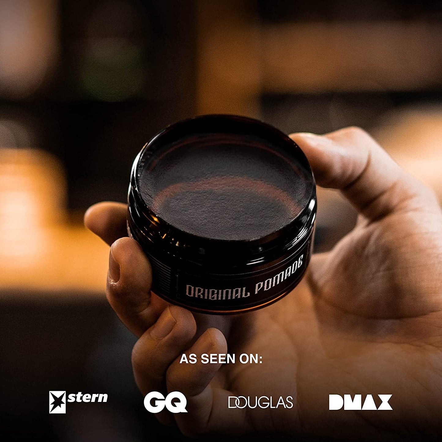 Charlemagne Original Pomade for Men – Strong Hold, 100 ml, Cherry-Oud Scent – Mens Hair Pomade Styling Cream – Water-Based, Made in Germany