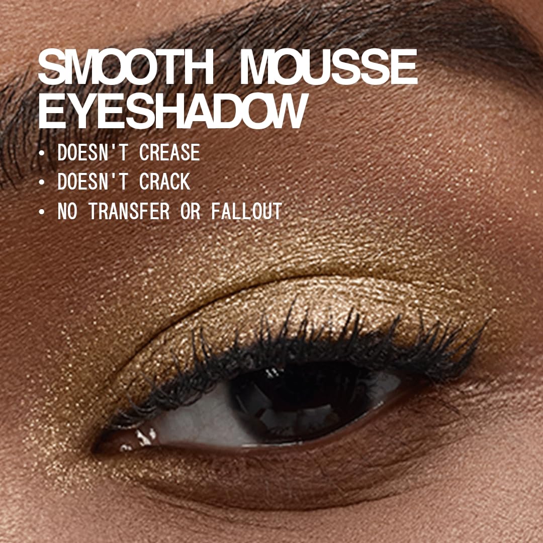 aboutface Fractal Glitter Eye Paint Apollo Empire – Smudge-Proof, Long-Lasting Liquid Eyeshadow – Intense Sparkle with Mousse Texture – Vegan, Cruelty-Free – 0.13oz (Gold)