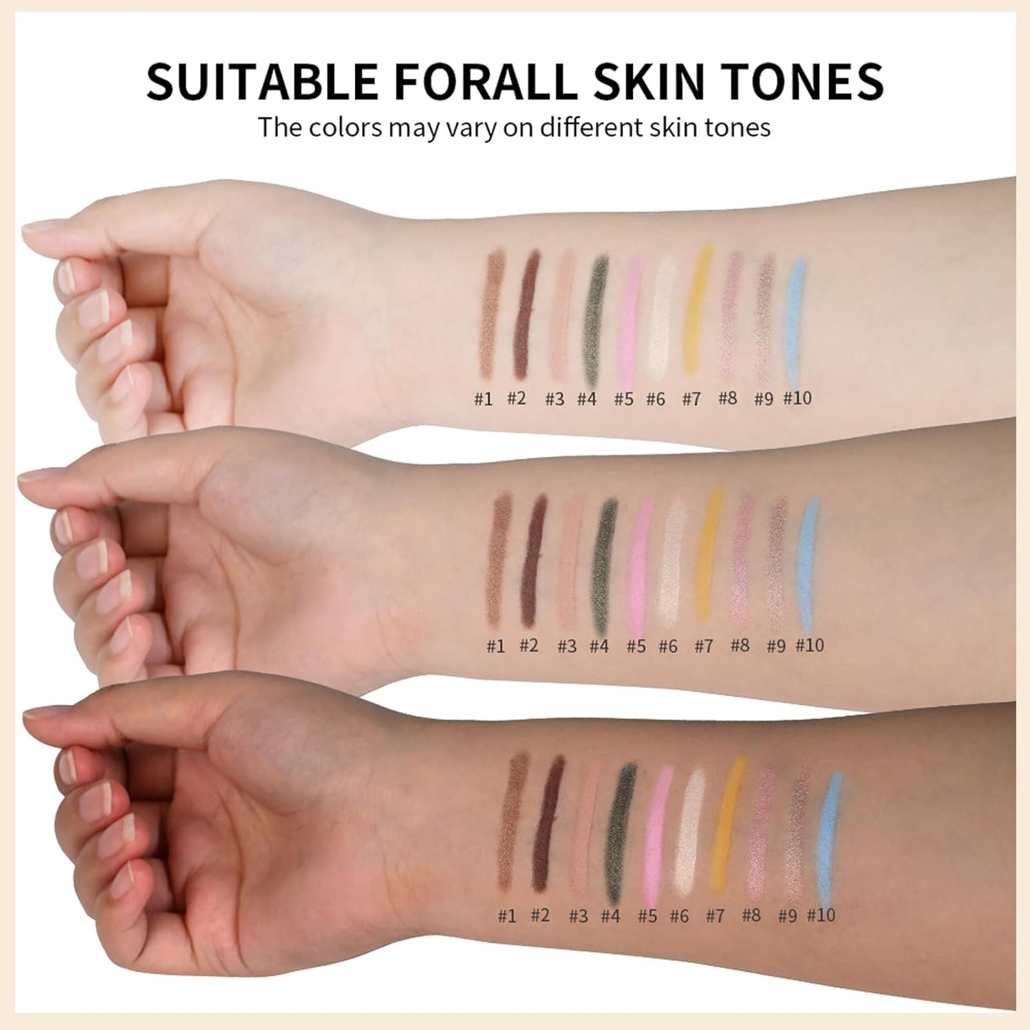 Erinde Waterproof Eyeshadow Stick, Cream Eye Shadow Stick, Long-Lasting, Crease-Proof, Cream to Powder Buildable & Blendable Eye Shadow Pencils Crayon, Vegan & Cruelty-Free, 01 Caramel