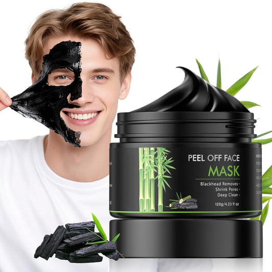 Blackhead Remover Mask for Women & Men, Bamboo Charcoal Peel Off Black Masks,Oil Control Deep Cleansing,for All Skin Types（4.23OZ）