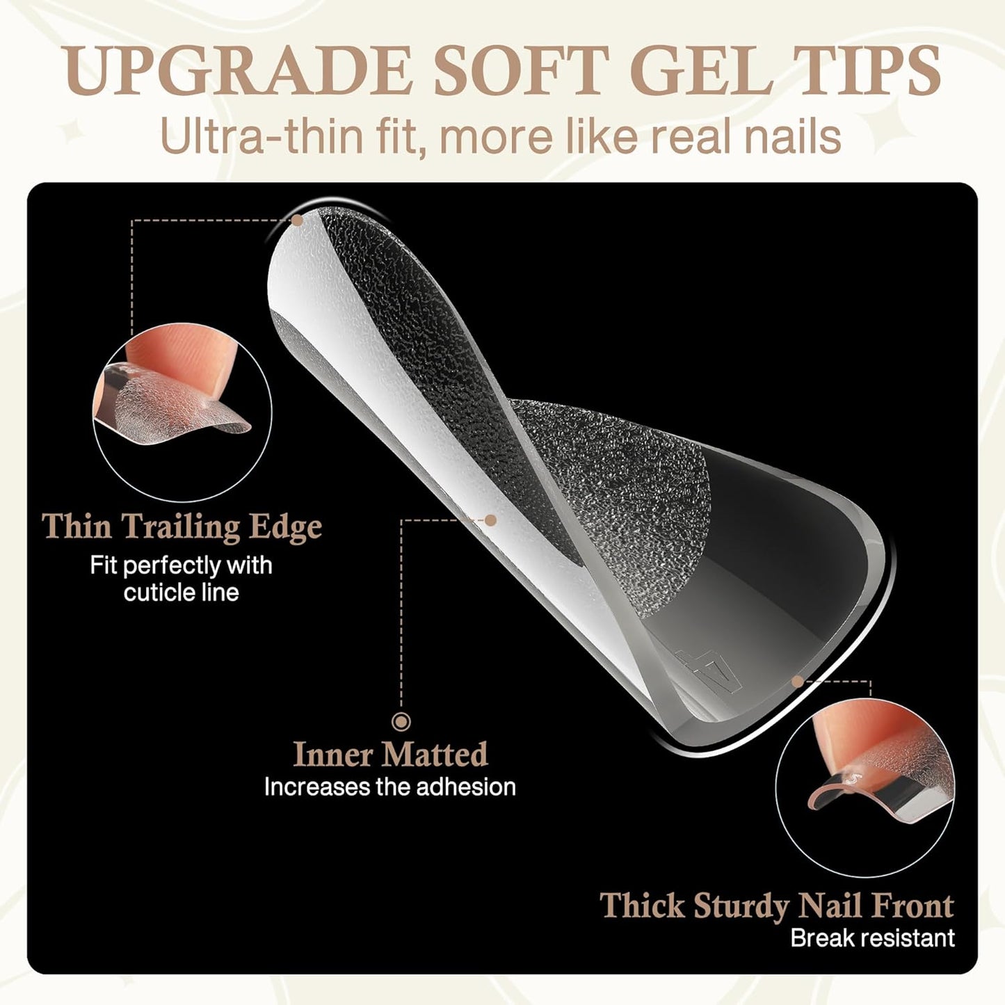 Square Nail Tips: 504pcs Soft Gel Extra Short Press on Nails, 12 Sizes XS Full Cover Clear XXS Extra Small Square Gel Nail Tips for Nail Extension DIY Home