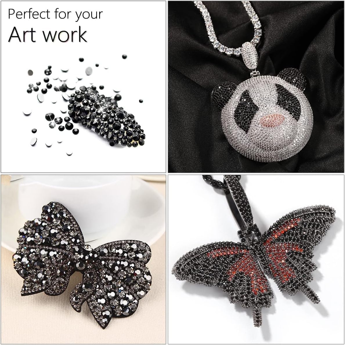 Champagne AB Resin Rhinestones for Bedazzling Crafting 3mm 4mm 5mm Flatback Stones Diamonds Crystals Gems for Nails Face Eyes Makeup Body Tumblers Bottles Crafts Clothes Shoes Phones Scrapbook