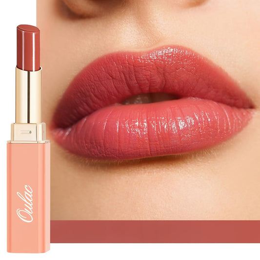 Oulac Moisturizing Shine Lipstick Red for Women - 2 in 1 Glossy Red Tinted Lip Balm, Hydrating Summer Lipstick for Dry Lips,Shine Juicy Finish Vegan 2.2g/0.07oz (16)