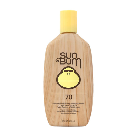 Sun Bum Original SPF 70 Sunscreen Body Lotion - Broad Spectrum Moisturizing Sunscreen with Vitamin E - Hawaii 104 Act Compliant (Made without Octinoxate & Oxybenzone) - 8 oz