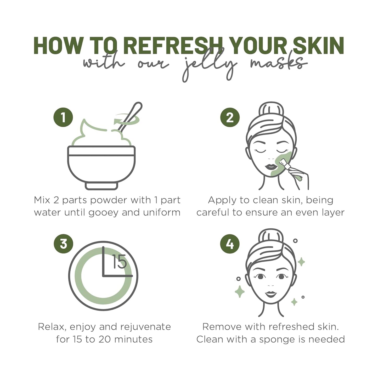 BRÜUN Peel-Off Tea Tree Jelly Mask for Face Care – A 23 fl oz Rubber Jar for 30 to 35 Treatments – A Skin Care Moisturizing Gel Mask of Spa Set for Men, Women and Adults