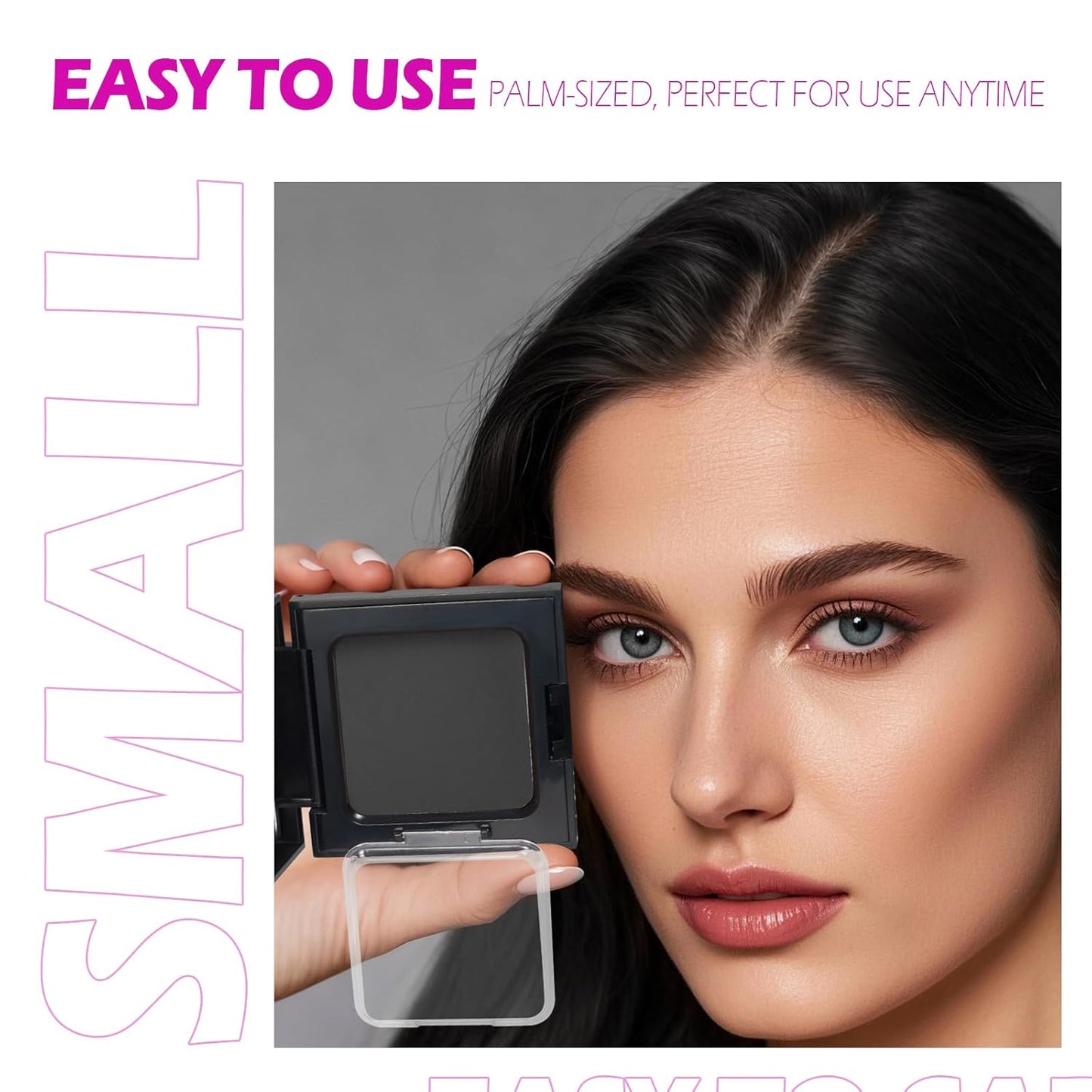 Acomler Root Touch Up Hair Color, Instant Root Cover Up, Black Hairline Powder, Gray Hair Cover Up Hair Fibers for Thinning, Hair Powder for Women Men Includes Makeup Brush (Black, 0.42oz)