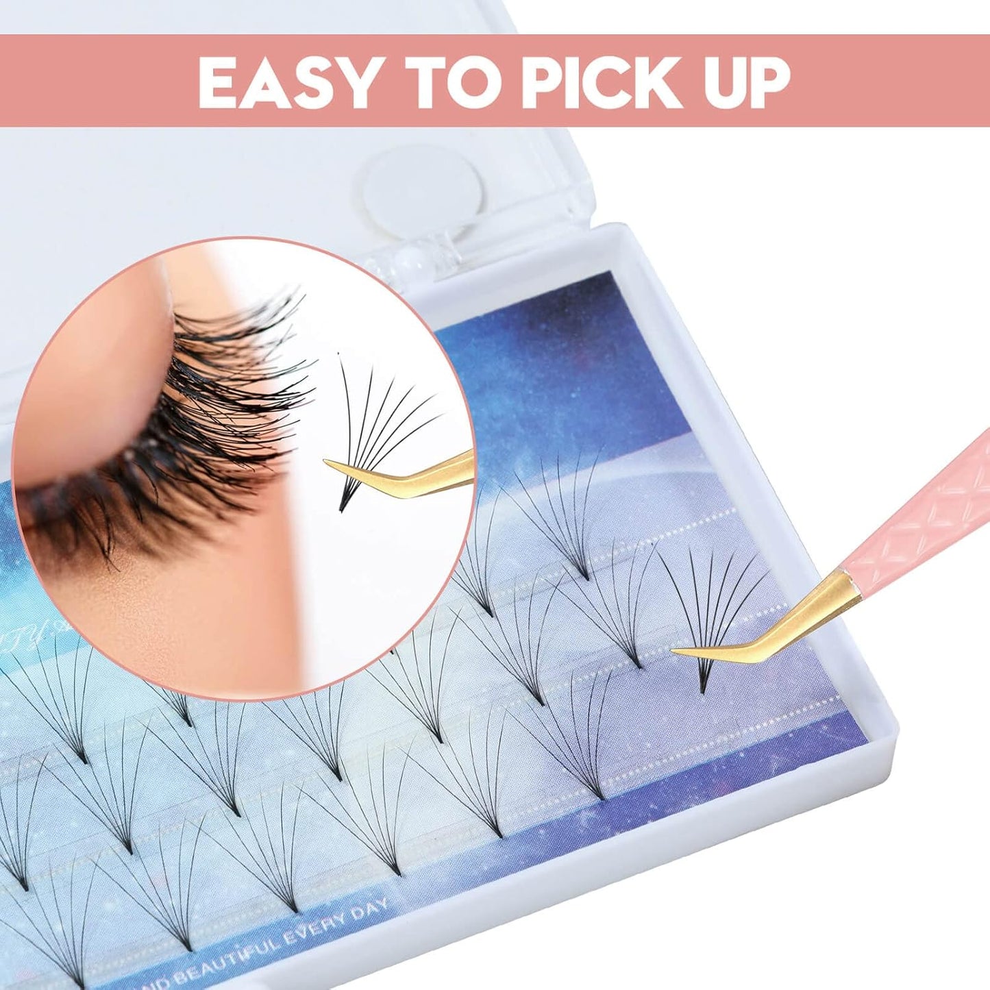 Ms.Queen Lash Tweezers for Eyelash Extensions, Professional Curved Tip Lashing Tweezers for Isolation and Individual Volume Lashes Extension