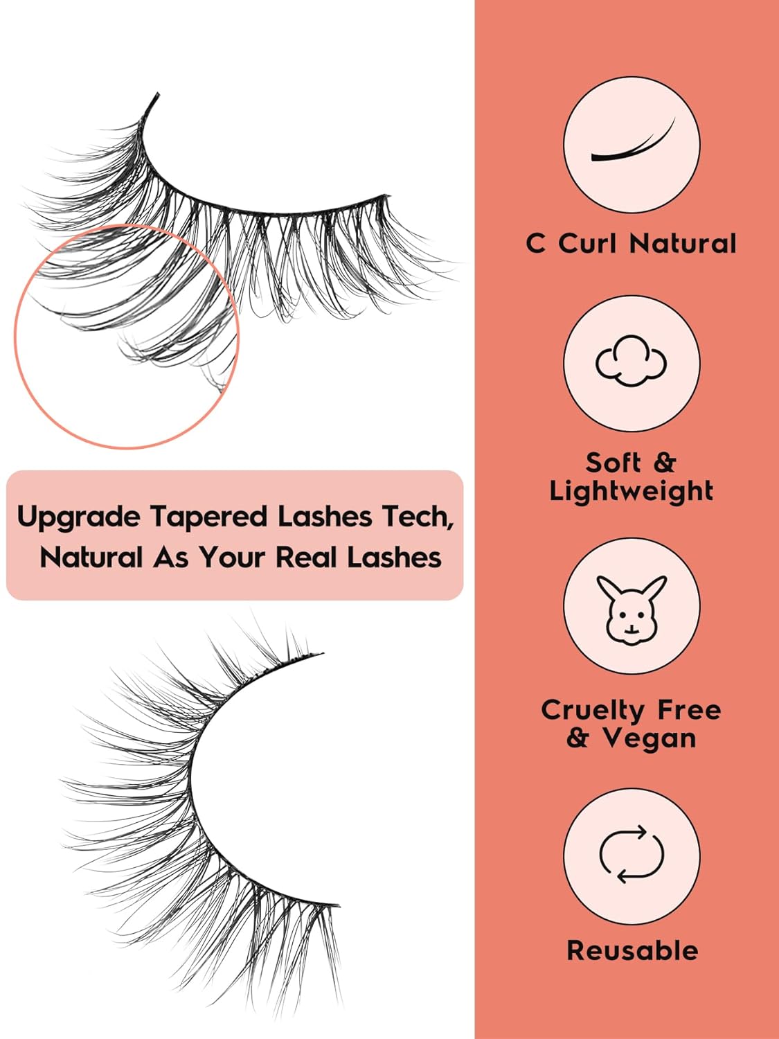 False Eyelashes Natural Look Wispy Lashes 10mm Short Lash C Curl 0.1MM Thin Band Lashes Pack Siligli Fake Eyelash 7 Pair