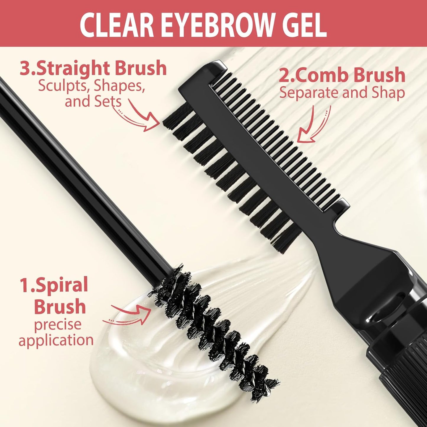 Eyebrow Pen Kit, with Microblading Eyebrow Pen, Eyebrow Gel, Eyeliner, Eyebrow Brush, Eyebrow Pencils for Women, Waterproof, Smudge Proof, Long Lasting Makeup Formula - Black