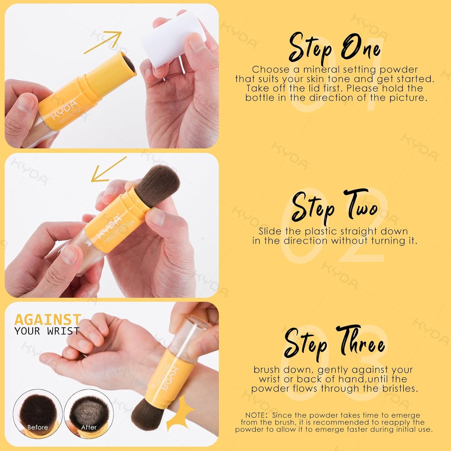 KYDA Mineral Sunscreen Setting Powder for Face & Scalp, SPF 35 Mineral Scalp Sunscreen, Lasting Oil Control Matte Loose Powder, Lightweight Breathable for All Skin Type, Medium