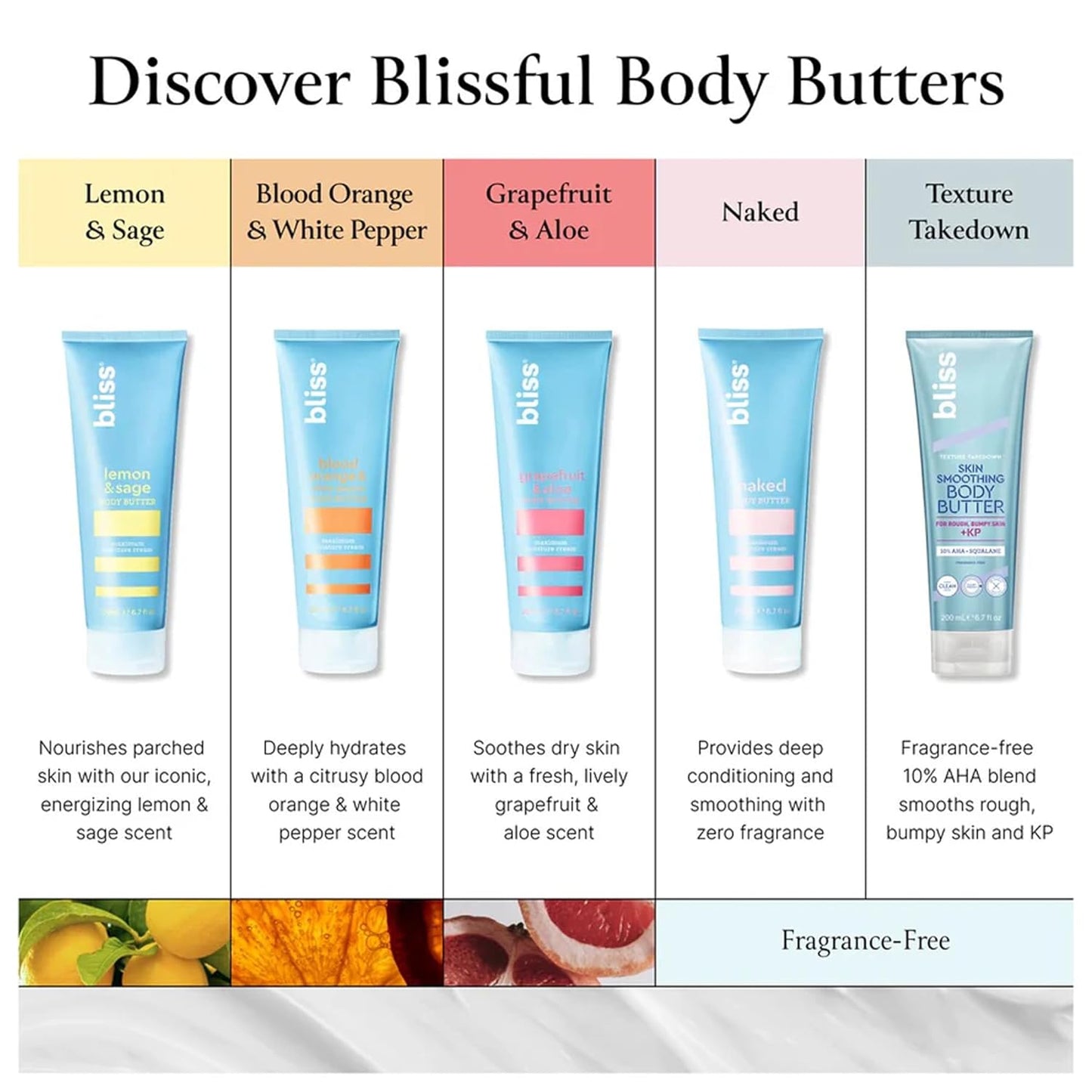 Bliss Lemon and Sage Body Butter - Iconic Scent with Shea Butter and Coconut Oil for Long-Lasting Maximum Moisture - Body Lotion for Smooth, Soft Skin - Vegan and Cruelty-Free - 6.7 Fl Oz