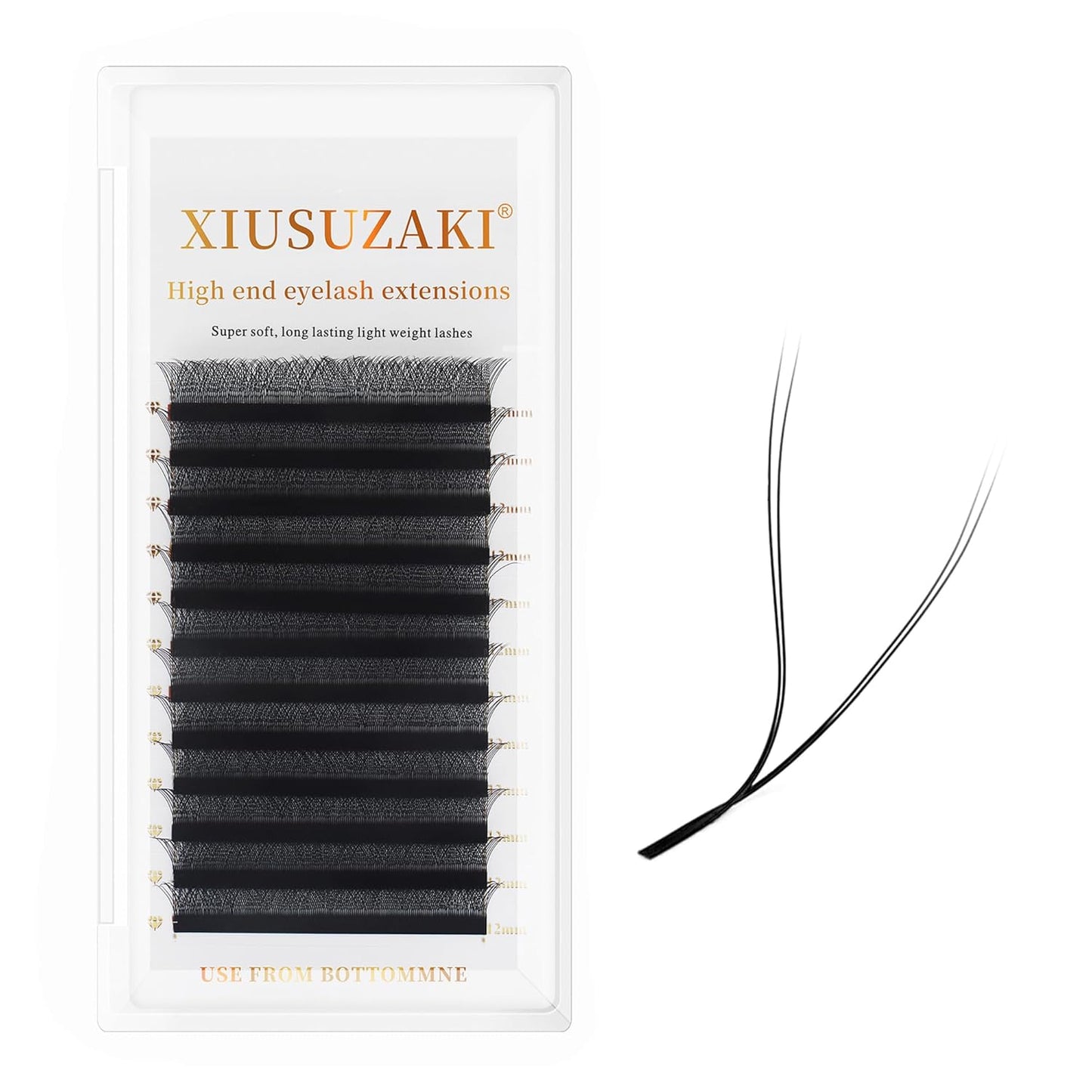 YY Lash Extensions Supplies Y Eyelash Extensions 0.05mm Thickness L/LU Curl Mix 8-15mm Premade Fans 4D Russian Volume Matte Black 12 Rows Crisscross Eye Lashes(YY-0.05-LU,8-15mm)