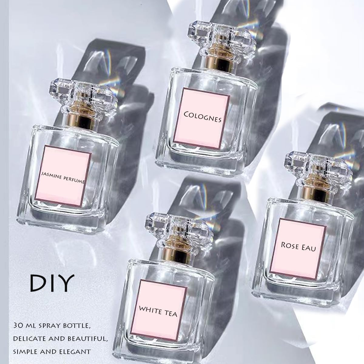 3 Pcs Perfume Bottle Atomizers,1 oz Refillable Fine Mist Sprayer Empty Fragrance Bottles Portable Travel Perfume Dispenser Containers for Essential Oil perfumery(30ml)