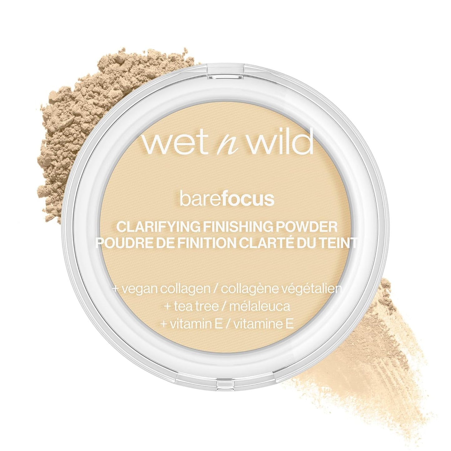 wet n wild Bare Focus Clarifying Finishing Powder Matte Pressed Setting Powder Medium-Tan & Fair-Light