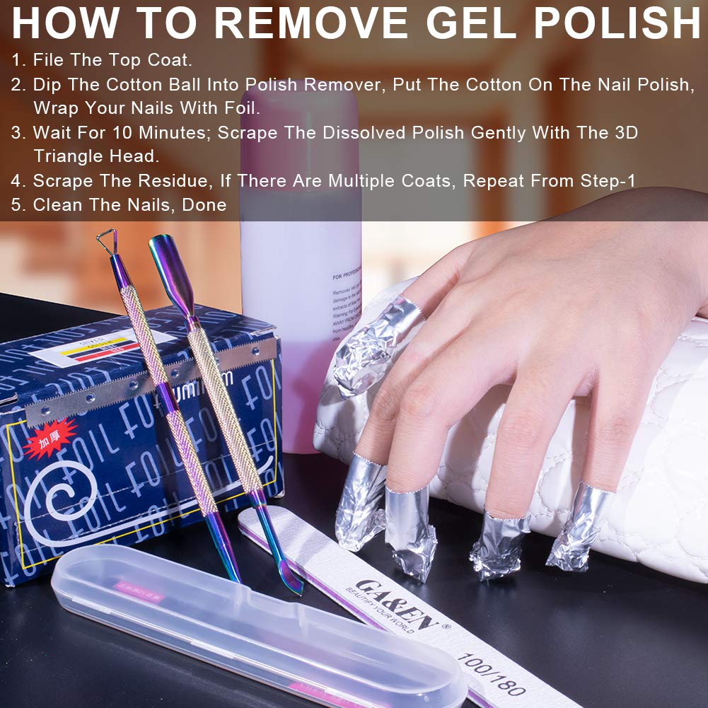 2PCS Metal Cuticle Pusher and Scraper (Chameleon/Rainbow), Colorful Nail Trimmer Cutter Stainless Steel Gel Scraper Tool, Polish Remover Peeler Salon Manicure Cleaner for Fingernail and Toenail