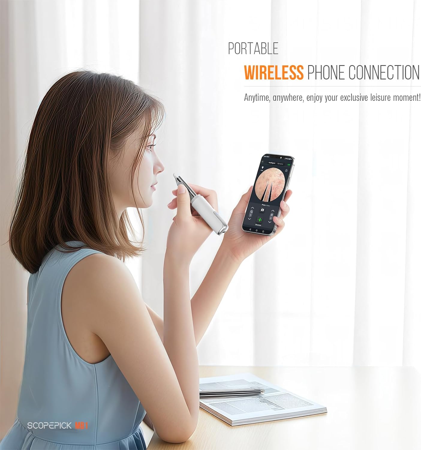 Blackhead Removal Tweezer with 1080p Camera, Ultimate Precision: Blackhead Removal with Camera - Perfect for Delicate Tasks! - - Ingrown Hair, Ear Hair Tweezer (Black)