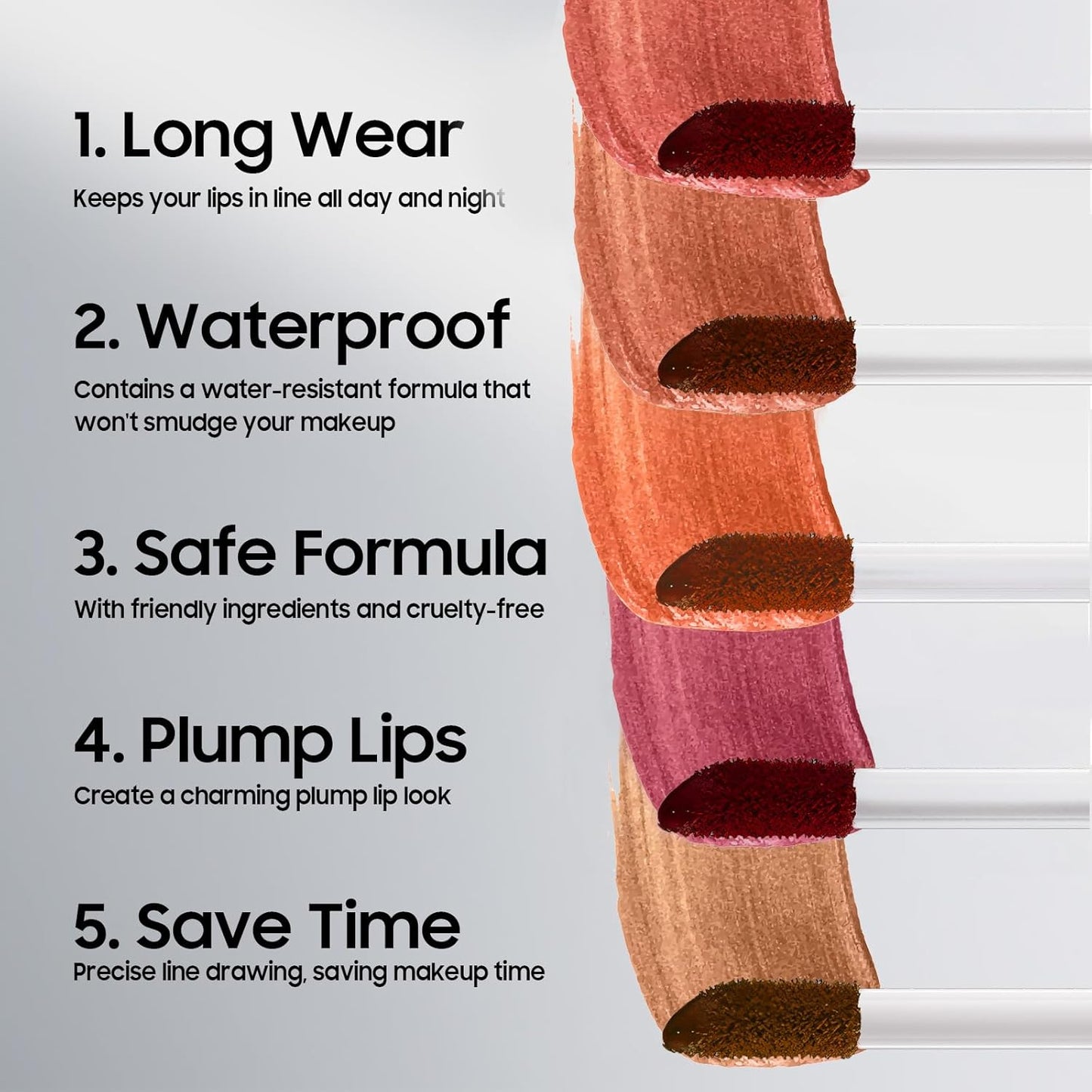 Lip Stain Peel Off Lip Liner - Long Lasting Comfortable Vivid Color Peel Lip Stain Smudge Proof Finish, Create A Charming Vibrant Lip Color Makeup For All Skin Types with All-Day (#05 Mauve)