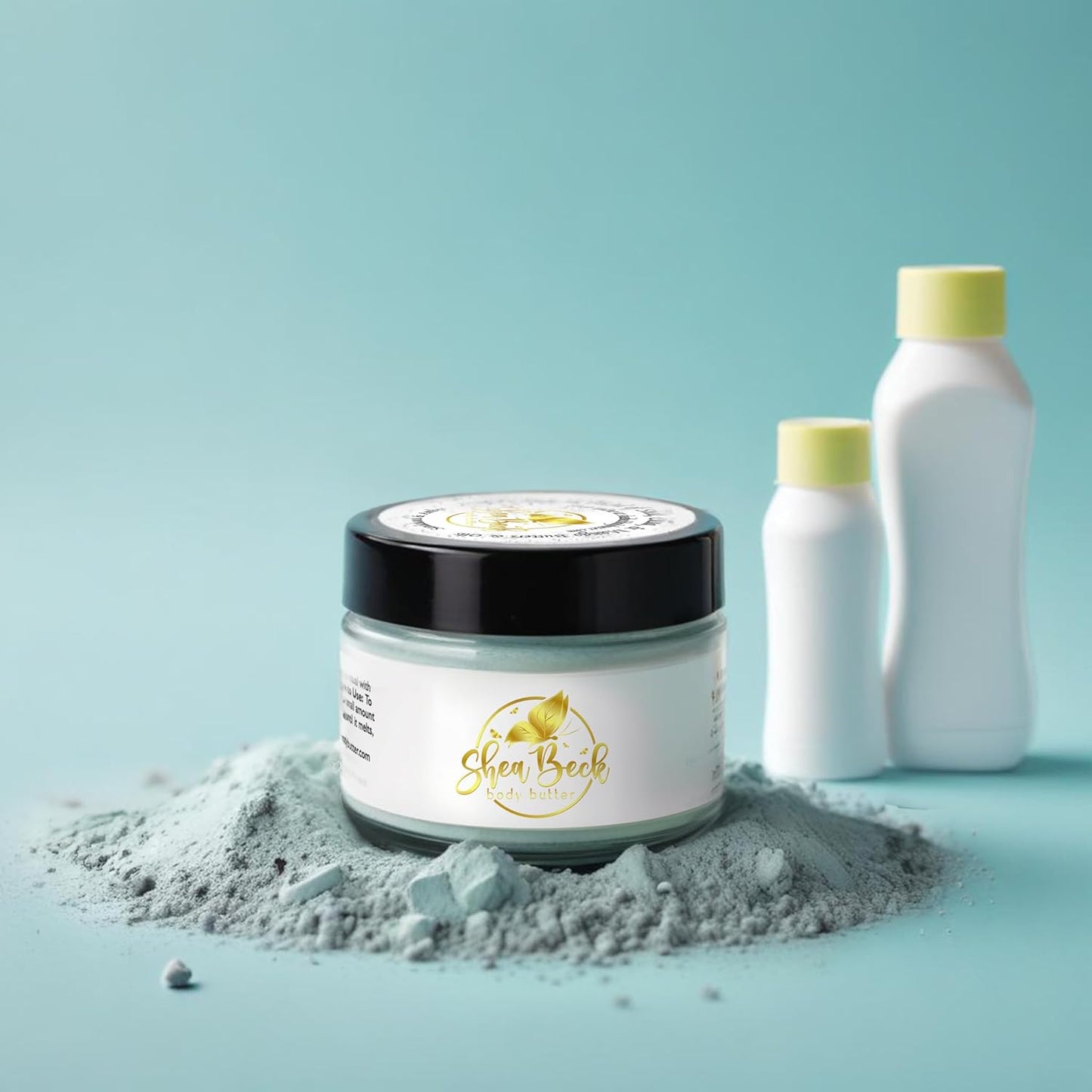 Body Butter Blend: Natural Shea, Cocoa, & Mango w/Jojoba Oil for Radiant Skin and Beard | Moisturizing (8 Oz, Baby Powder)