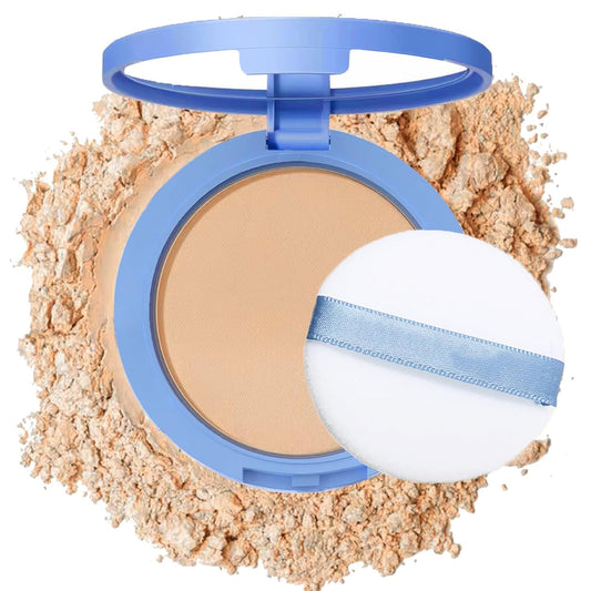 Oil Control Face Pressed Powder,Matte Smooth Flawless Setting Powder Makeup,Waterproof Long Lasting Finishing Powder,Cruelty Free Lightweight Face Cosmetics,0.35Oz (#2-NATURAL BEIGE)