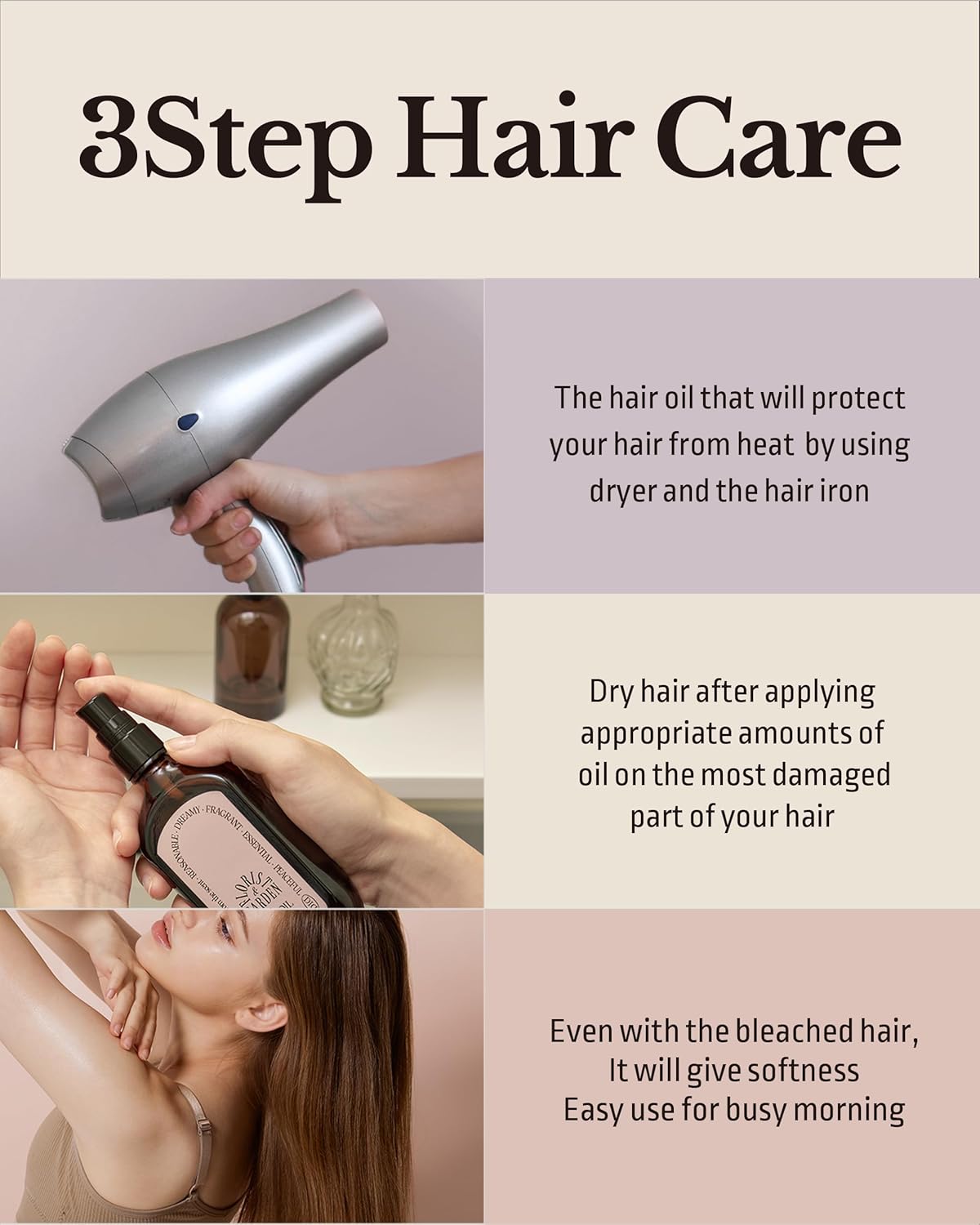 ODID Milk Protein Intensive Perfume Hair Oil - Korean Anti Frizz Nourishing & Smoothing Hair Serum - Cozy Wood & Fig Scent - with 10,000ppm Argan Oil & 6 Plant-Based Oils, 3.38 fl.oz.