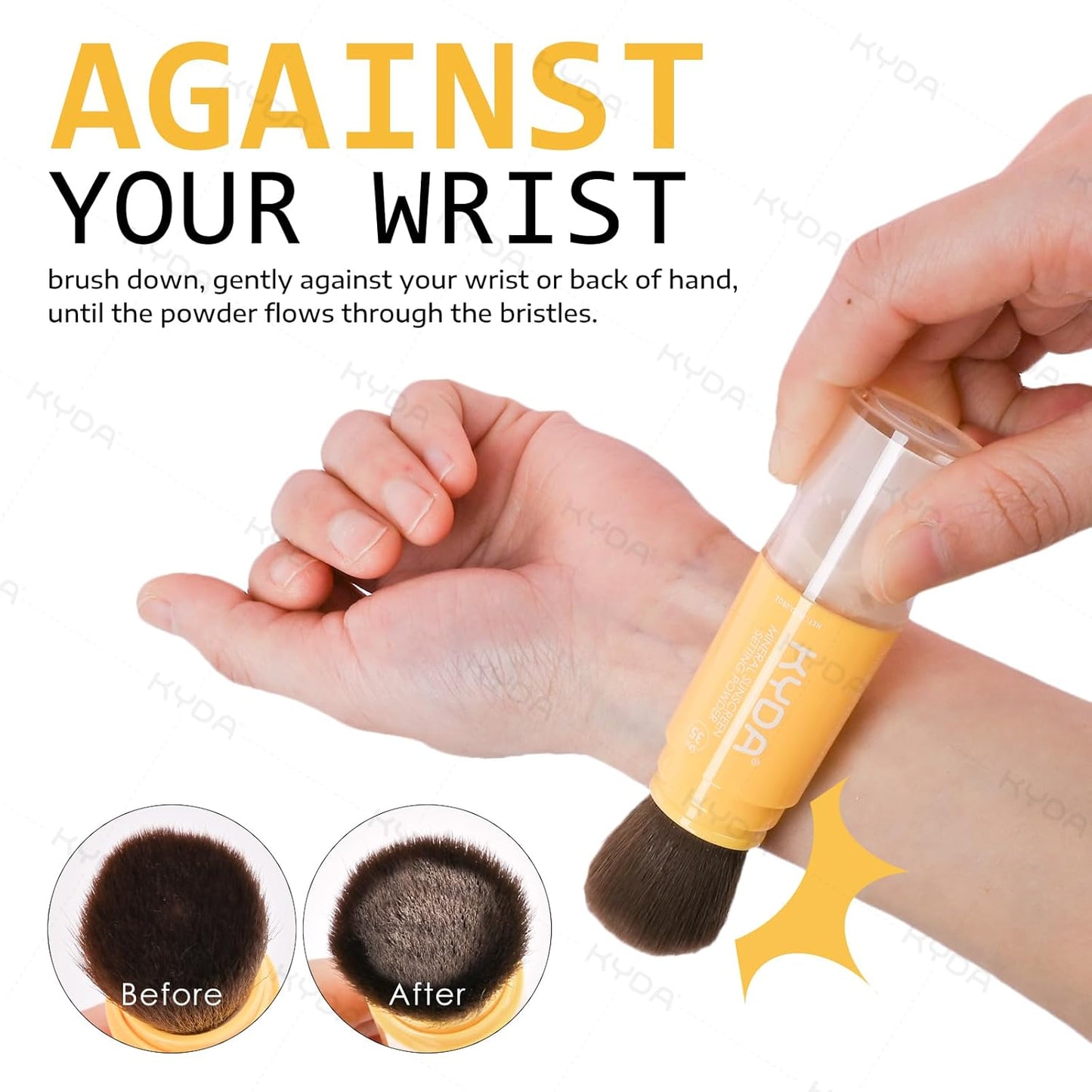 KYDA Mineral Sunscreen Setting Powder for Face & Scalp, SPF 35 Mineral Scalp Sunscreen, Lasting Oil Control Matte Loose Powder, Lightweight Breathable for All Skin Type, Medium